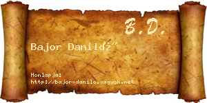 Bajor Daniló névjegykártya